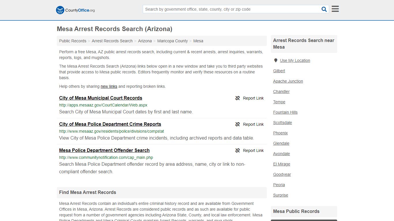 Arrest Records Search - Mesa, AZ (Arrests & Mugshots)
